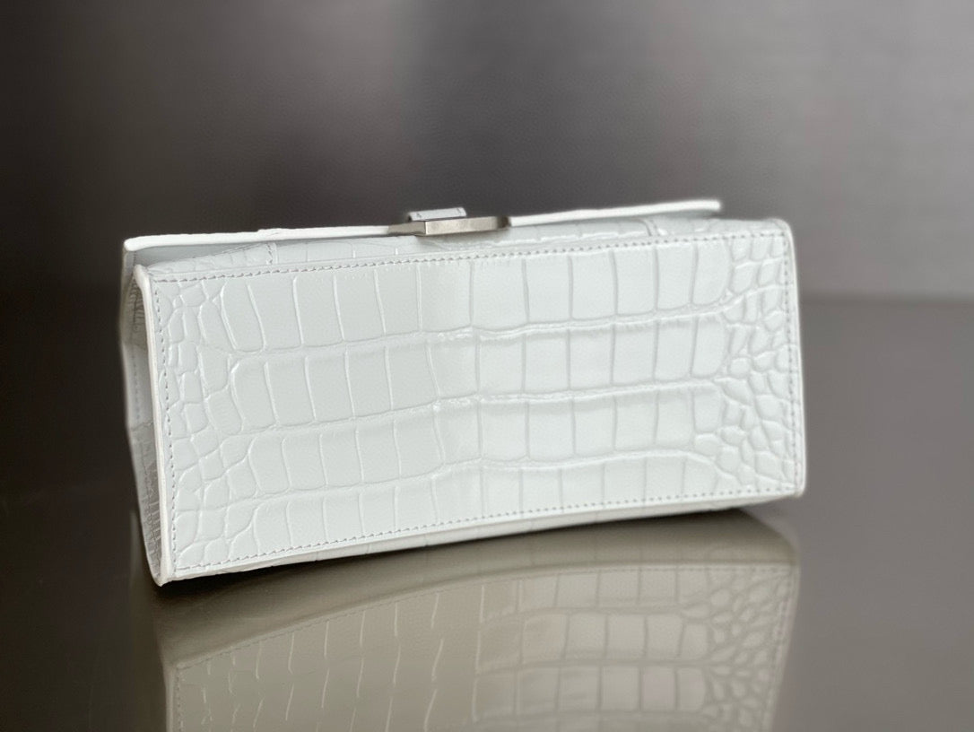 BLCG Hourglass Crocodile Top-handle Handbag(23x10x24cm)