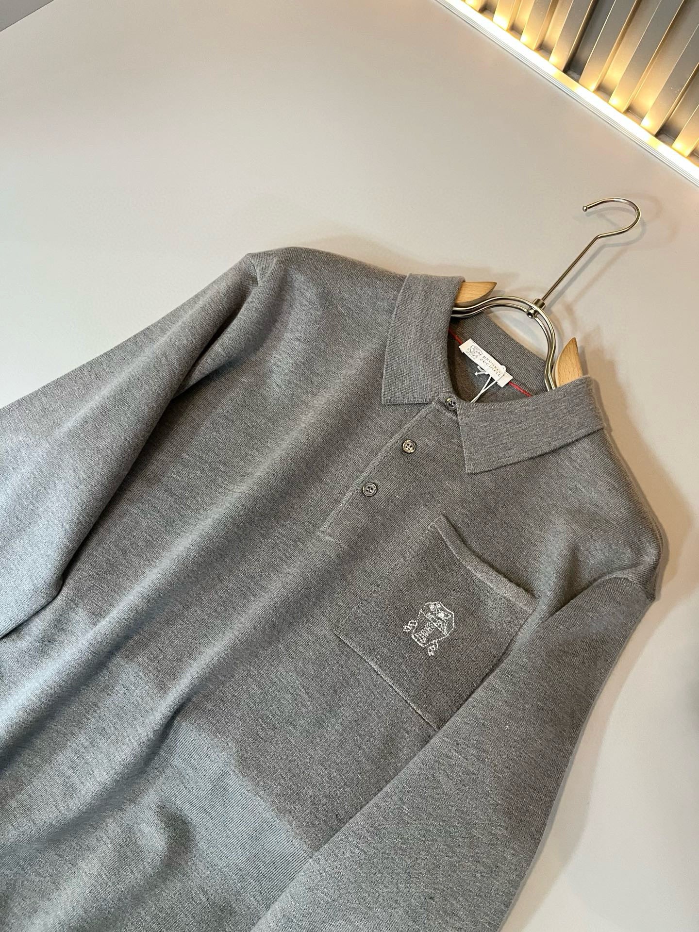 Brunello Cucinelli Long Sleeve Polo