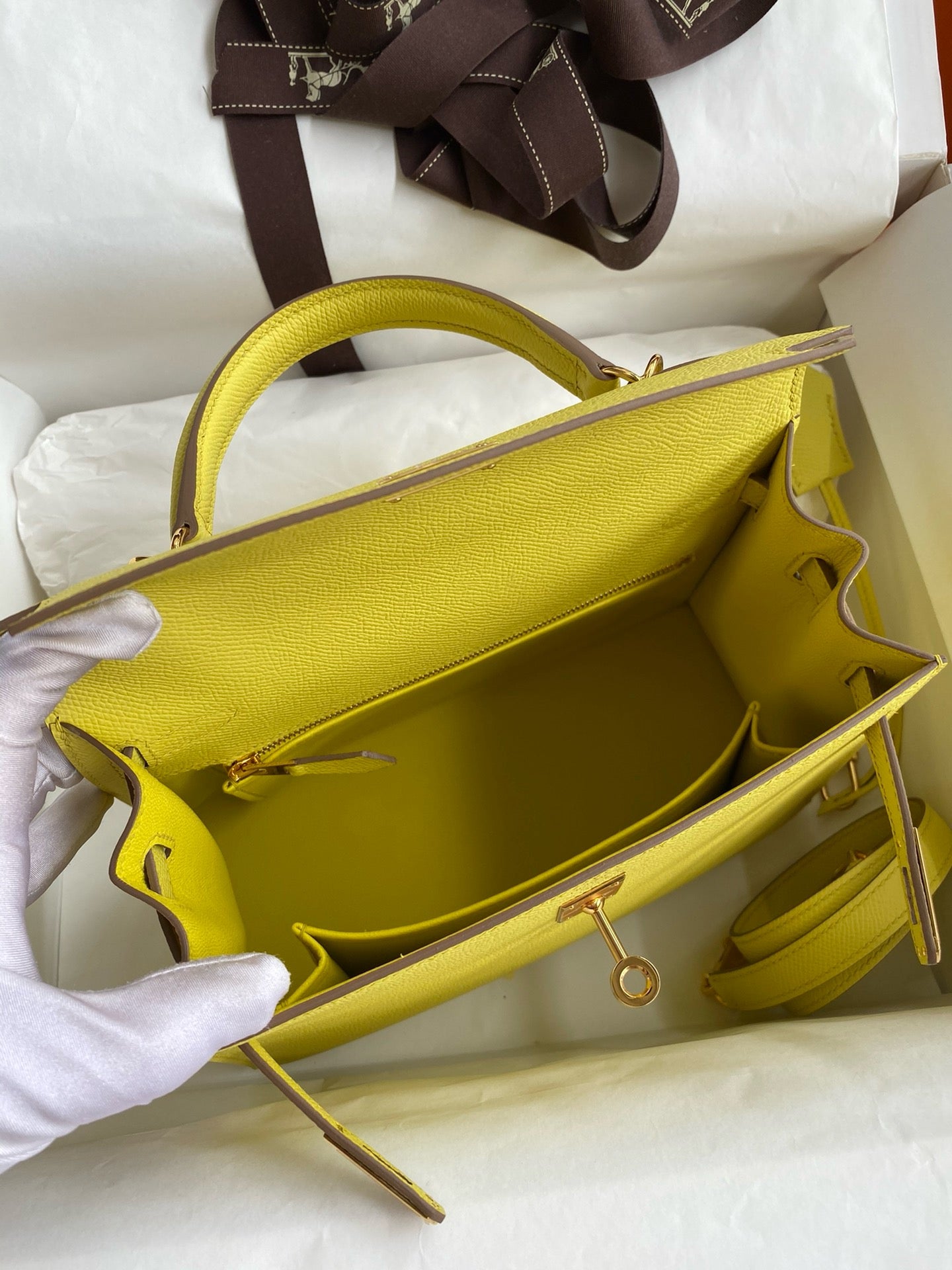 Hermes Kelly, 25 cm, 9R, Epsom