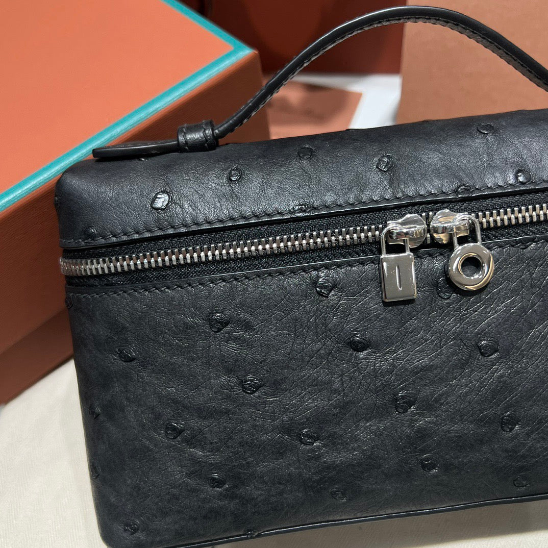 LP Extra Pocket L19 Ostrich Leather Bag