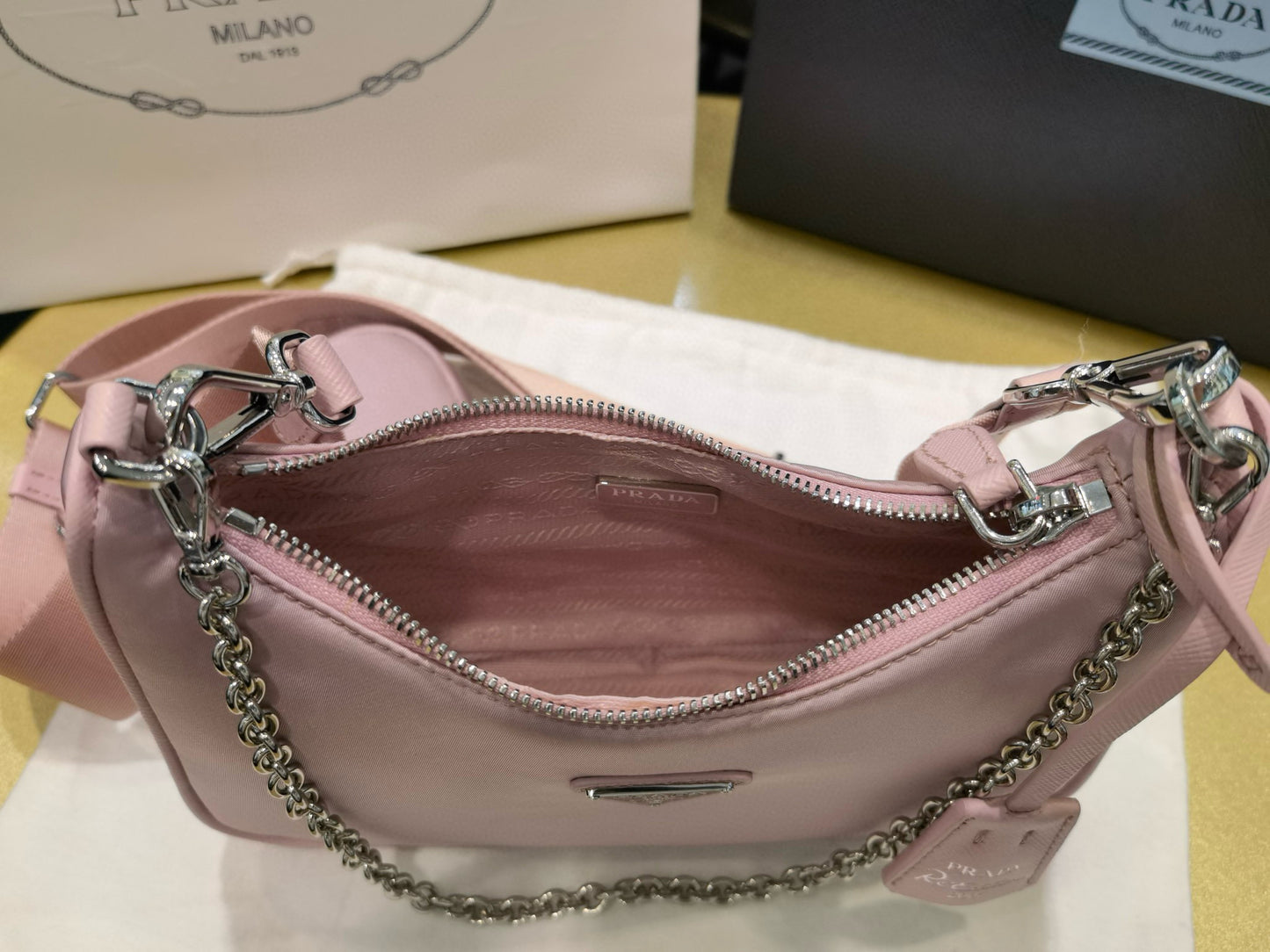 PD Re-Nylon Saffiano Bag