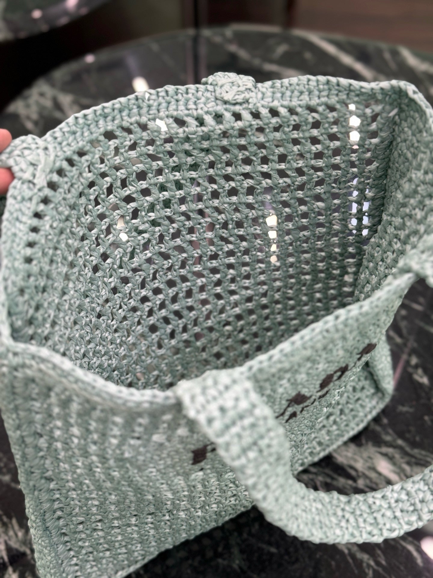 Prada Raffia Tote Bag