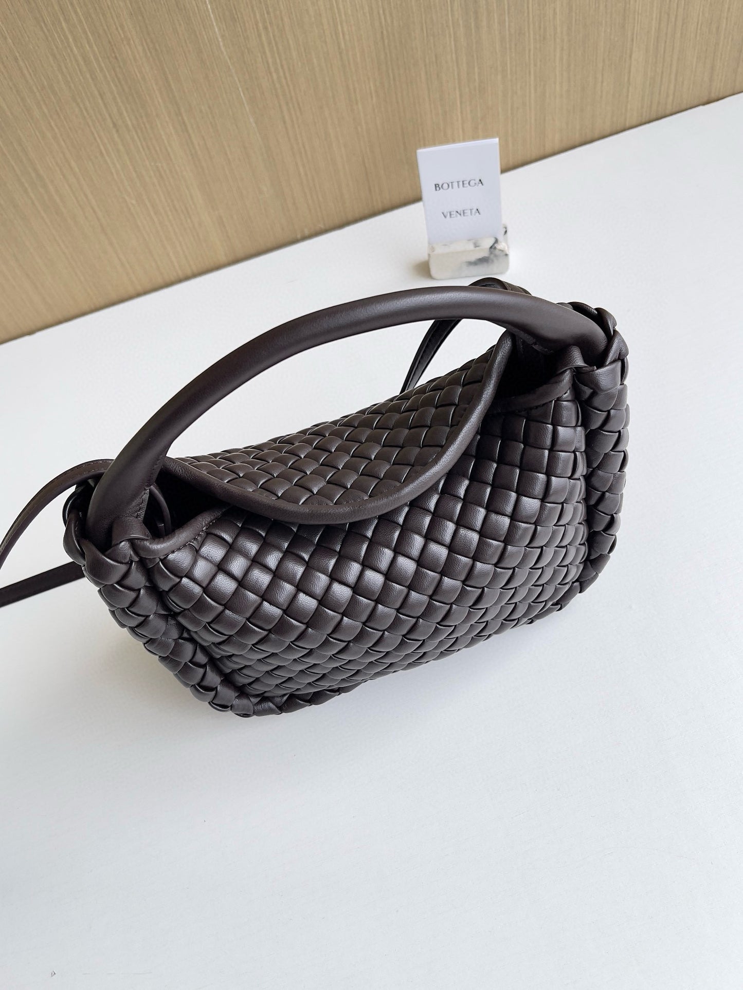 BV Burgundy Cobble Top-Handle Bag
