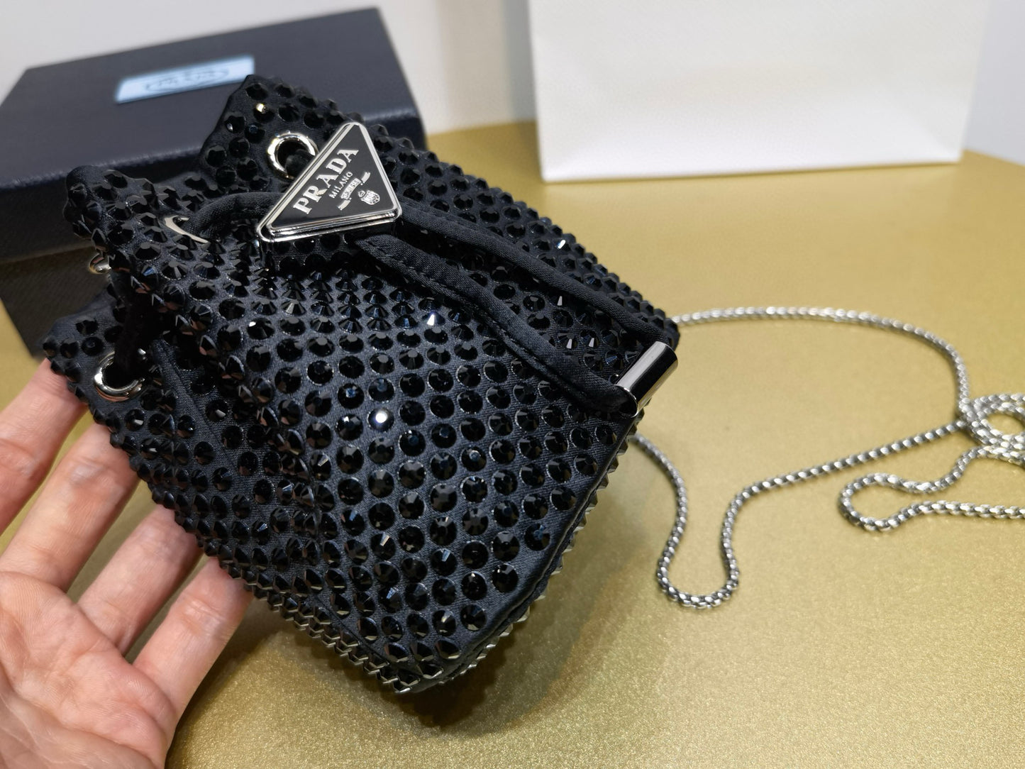 Prada Crystal Cross Body Bag Mini
