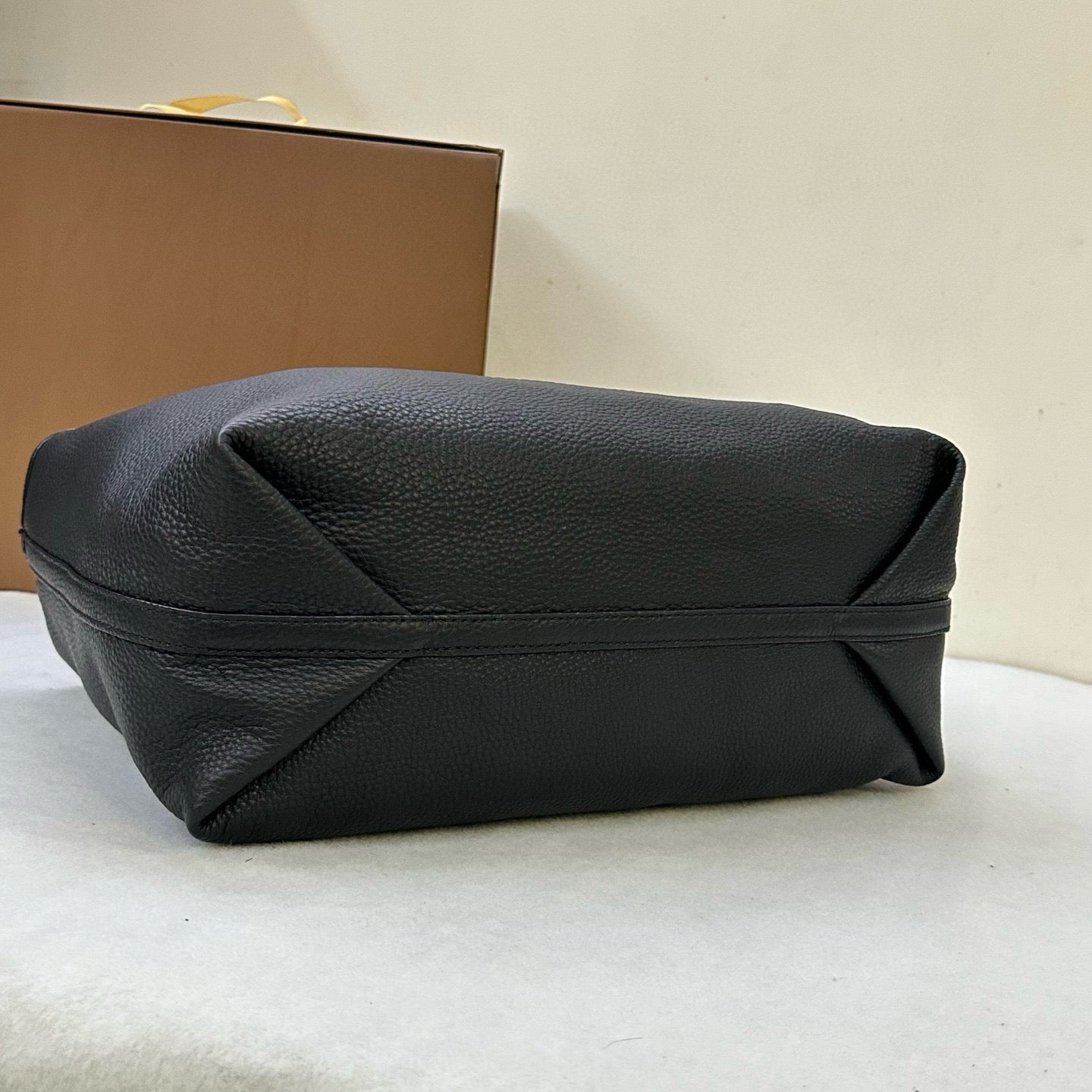 BB Black Leather Tote Bag