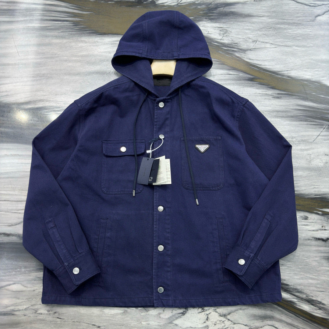 Prada Denim Shirt With Hood