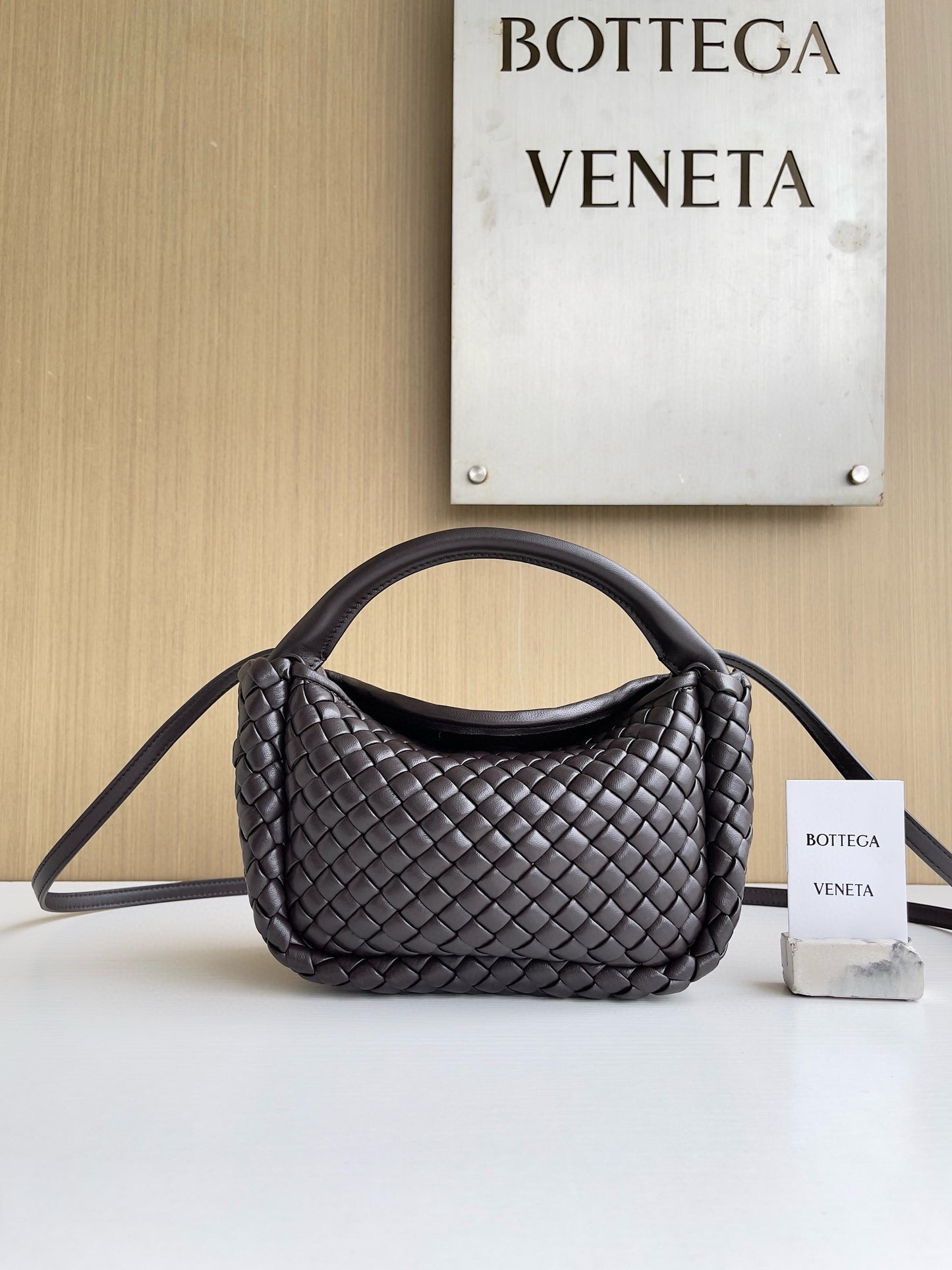 BV Burgundy Cobble Top-Handle Bag