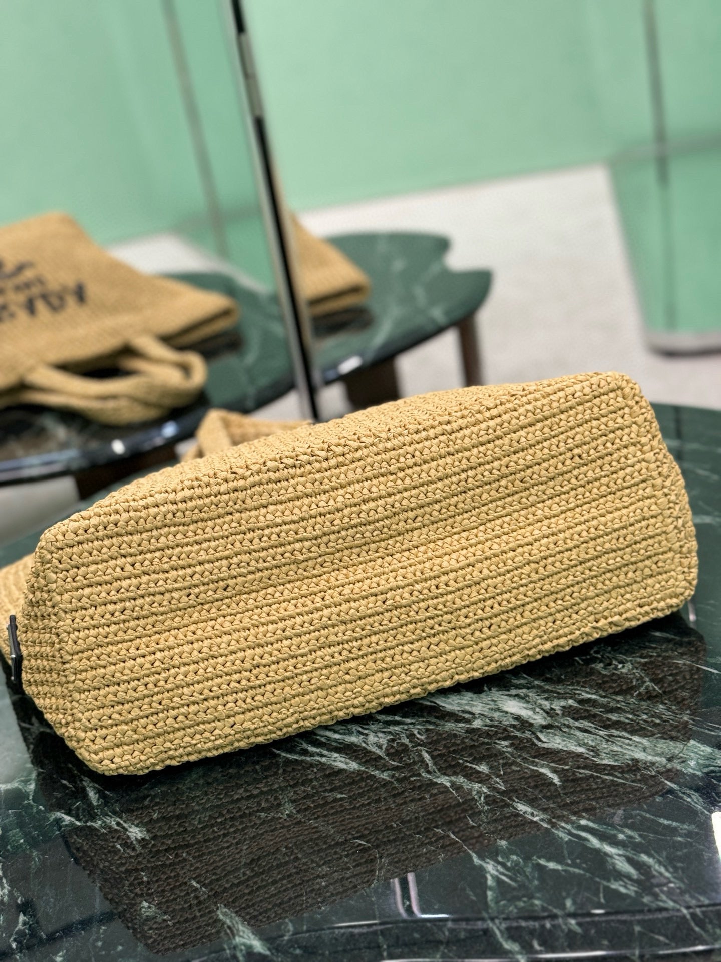 Prada Raffia Tote Bag