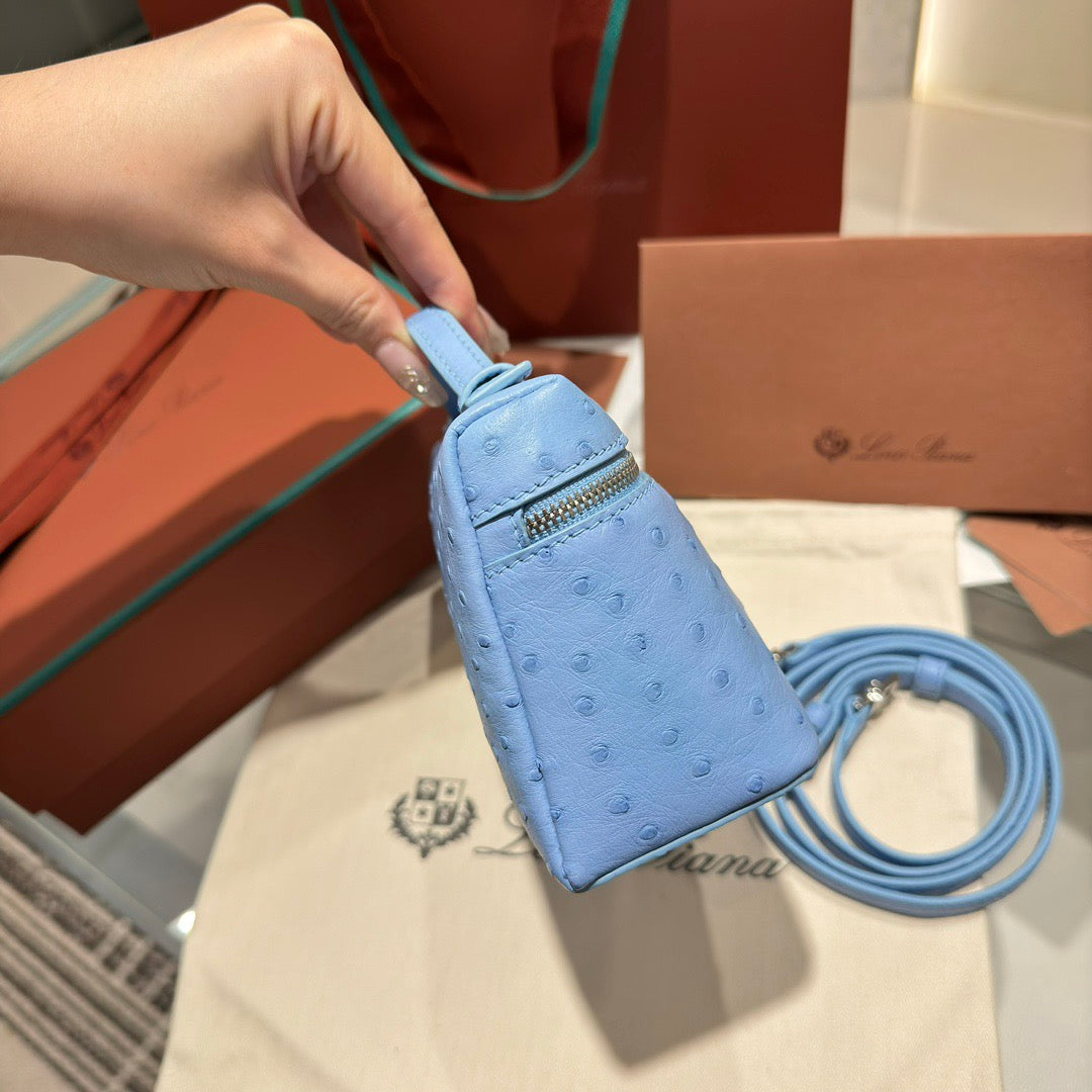LP Extra Pocket L19 Ostrich Leather Bag