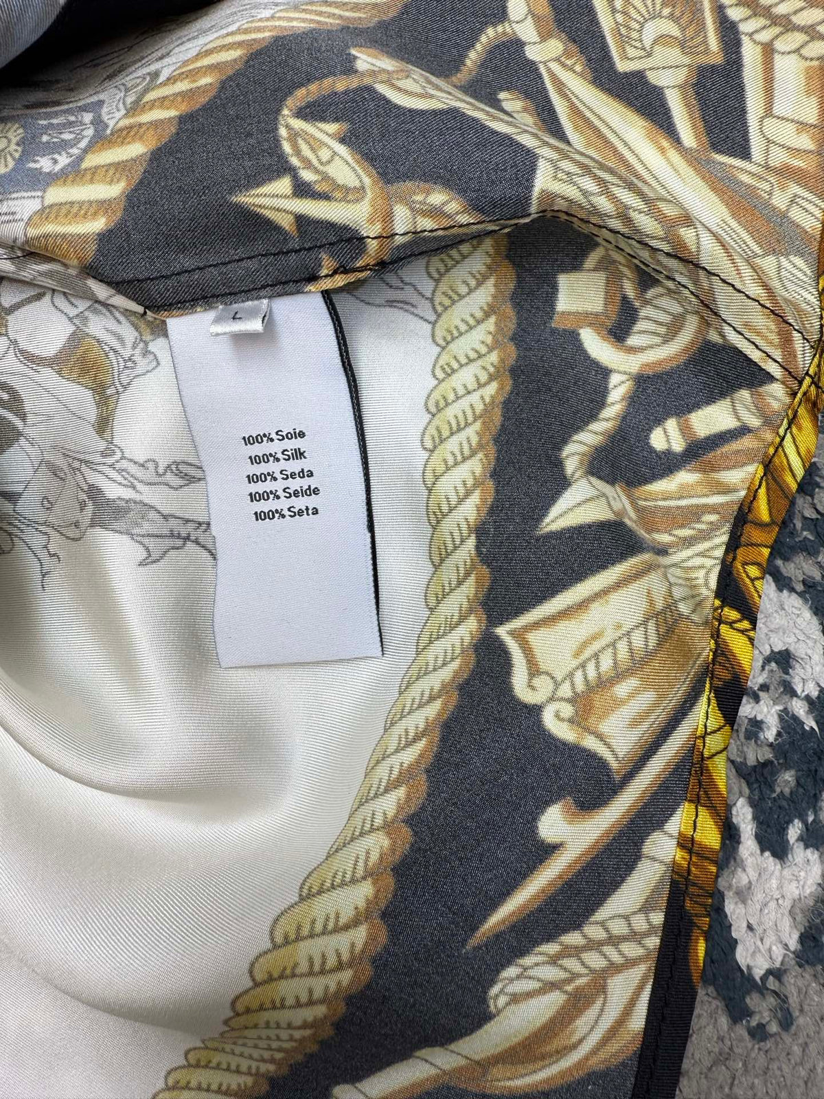 Hermes Long Sleeve Silk Shirt