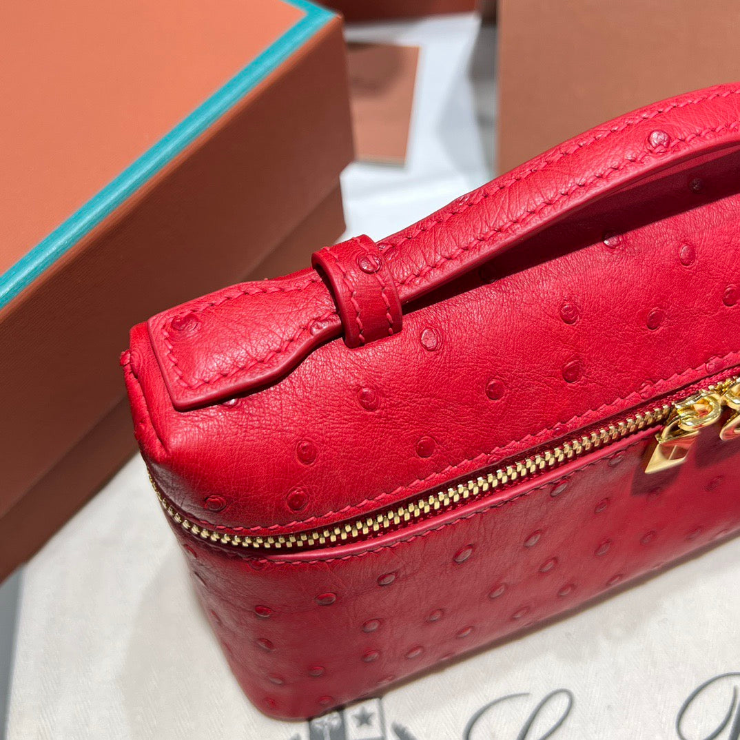 LP Extra Pocket L19 Ostrich Leather Bag
