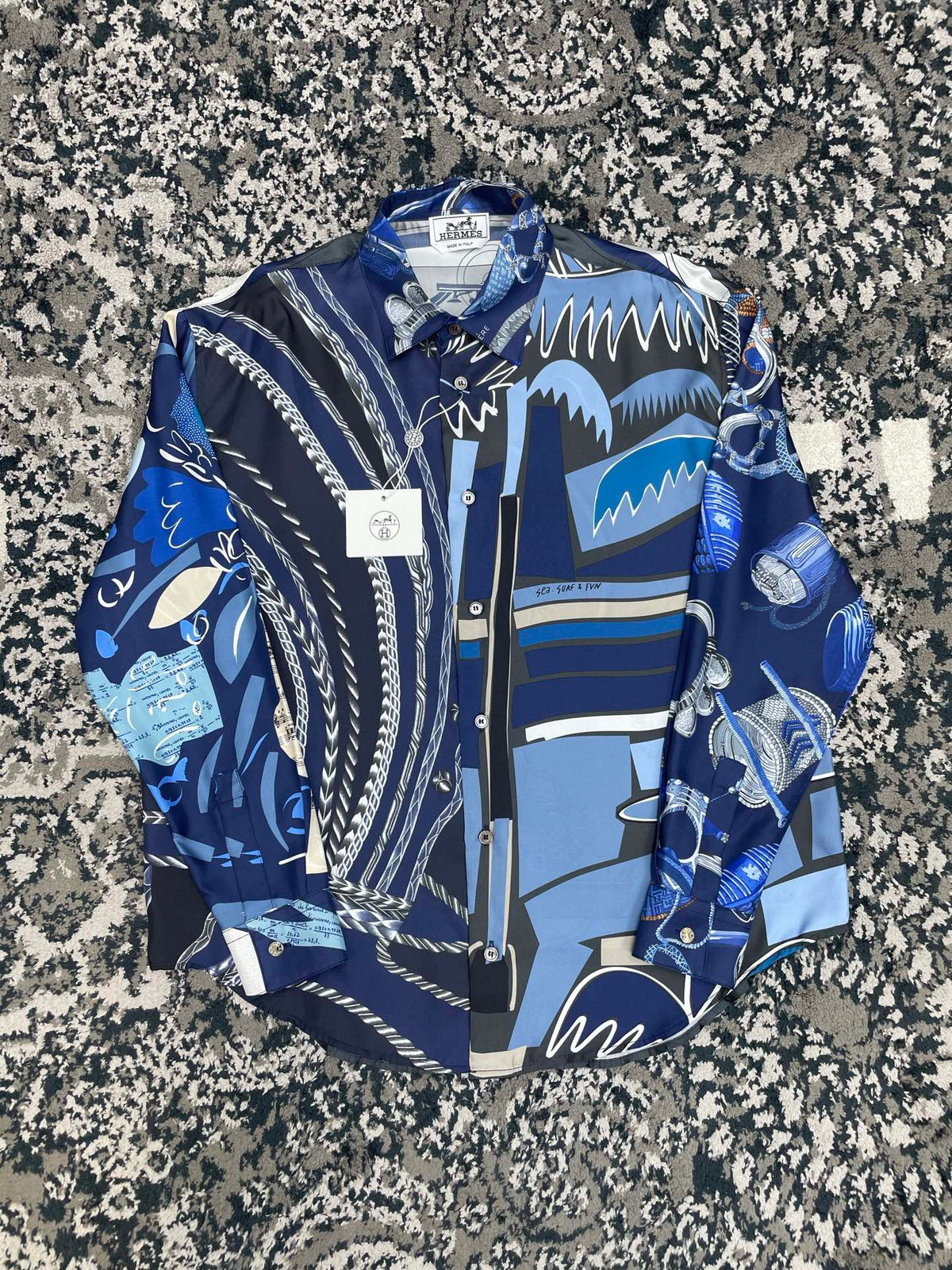 Hermes Long Sleeve Silk Shirt