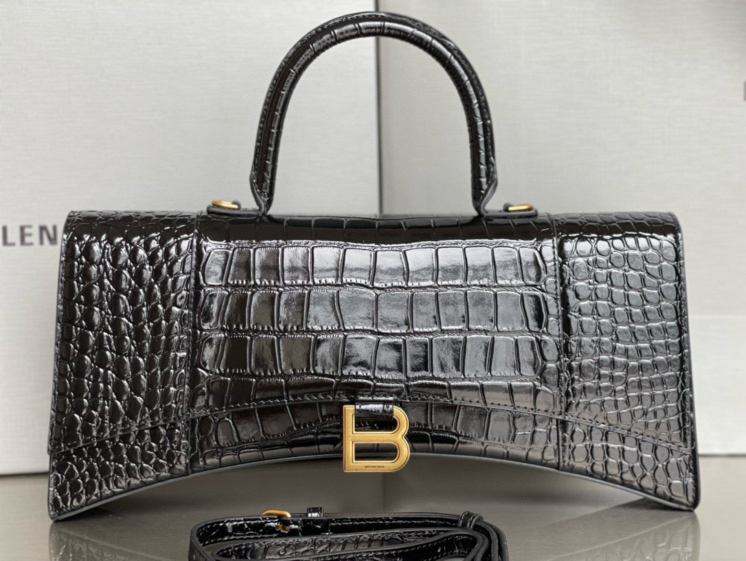 BLCG Hourglass XS Crocodile Tote Bag(6x15x35cm)