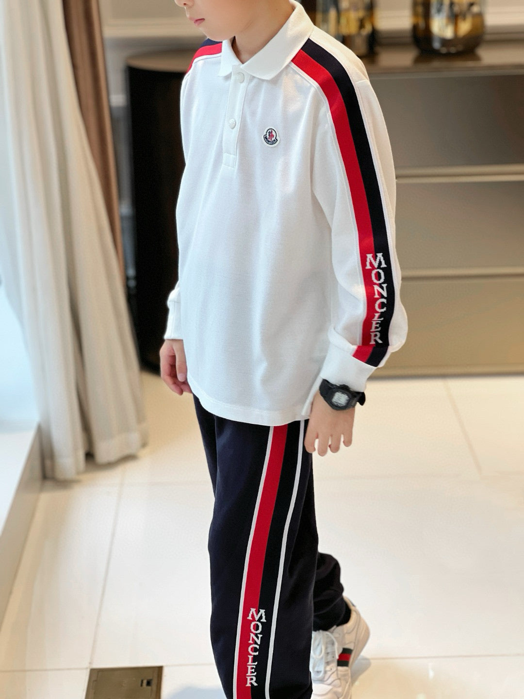 Moncler Long Sleeve Polo