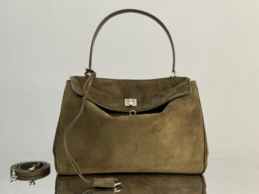 BLCG Rodeo Medium Suede Handbag 35x23x11cm