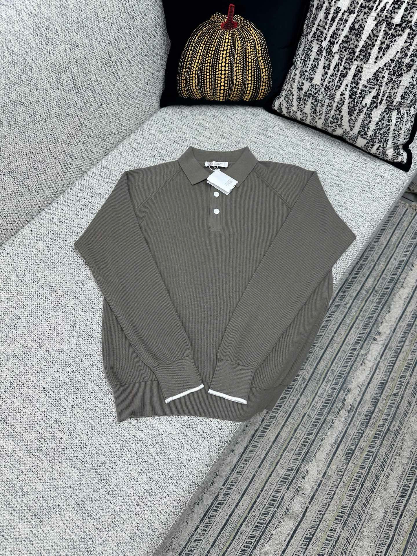Brunello Cucinelli Long Sleeve Polo
