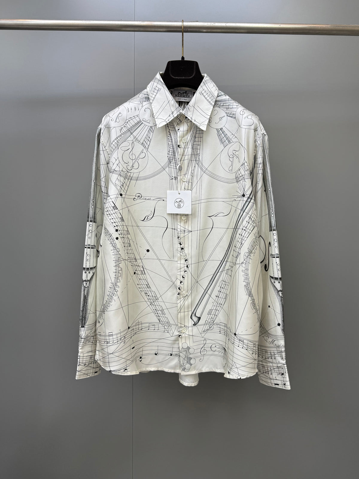 Hermes Long Sleeve Silk Shirt
