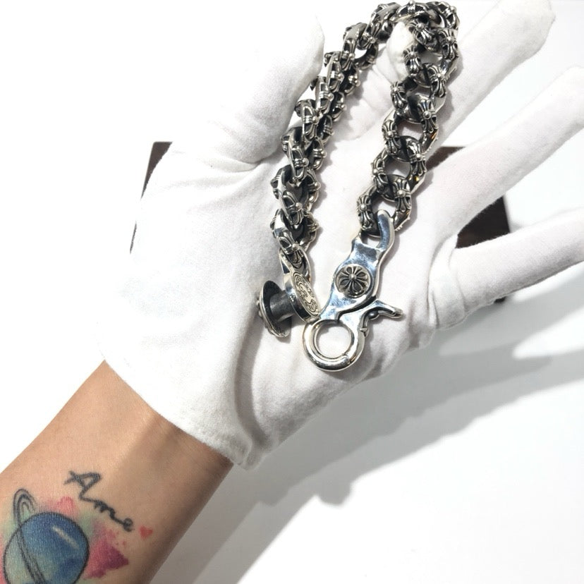 Pulsera Corazones Cromada