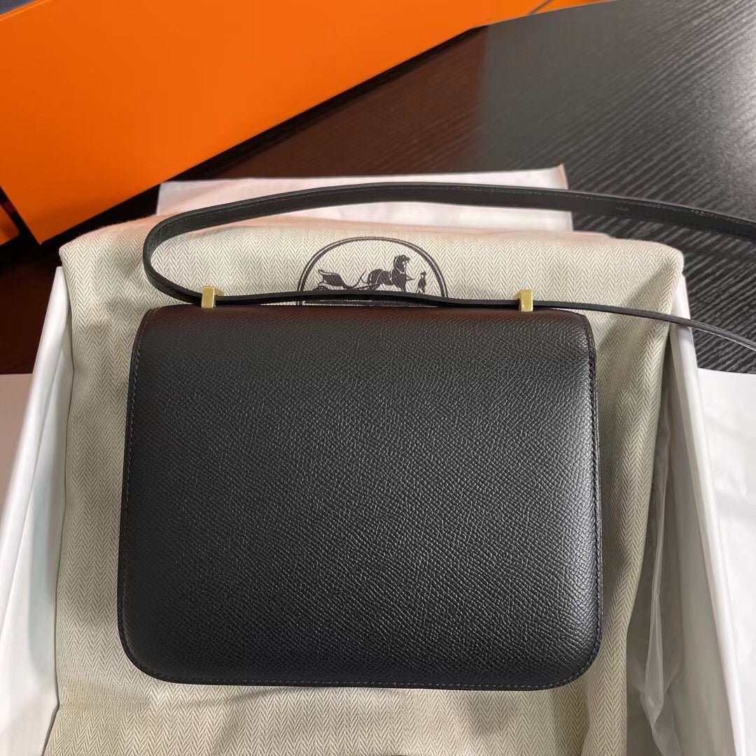 Hermes Constance 19cm, CK 89, Epsom