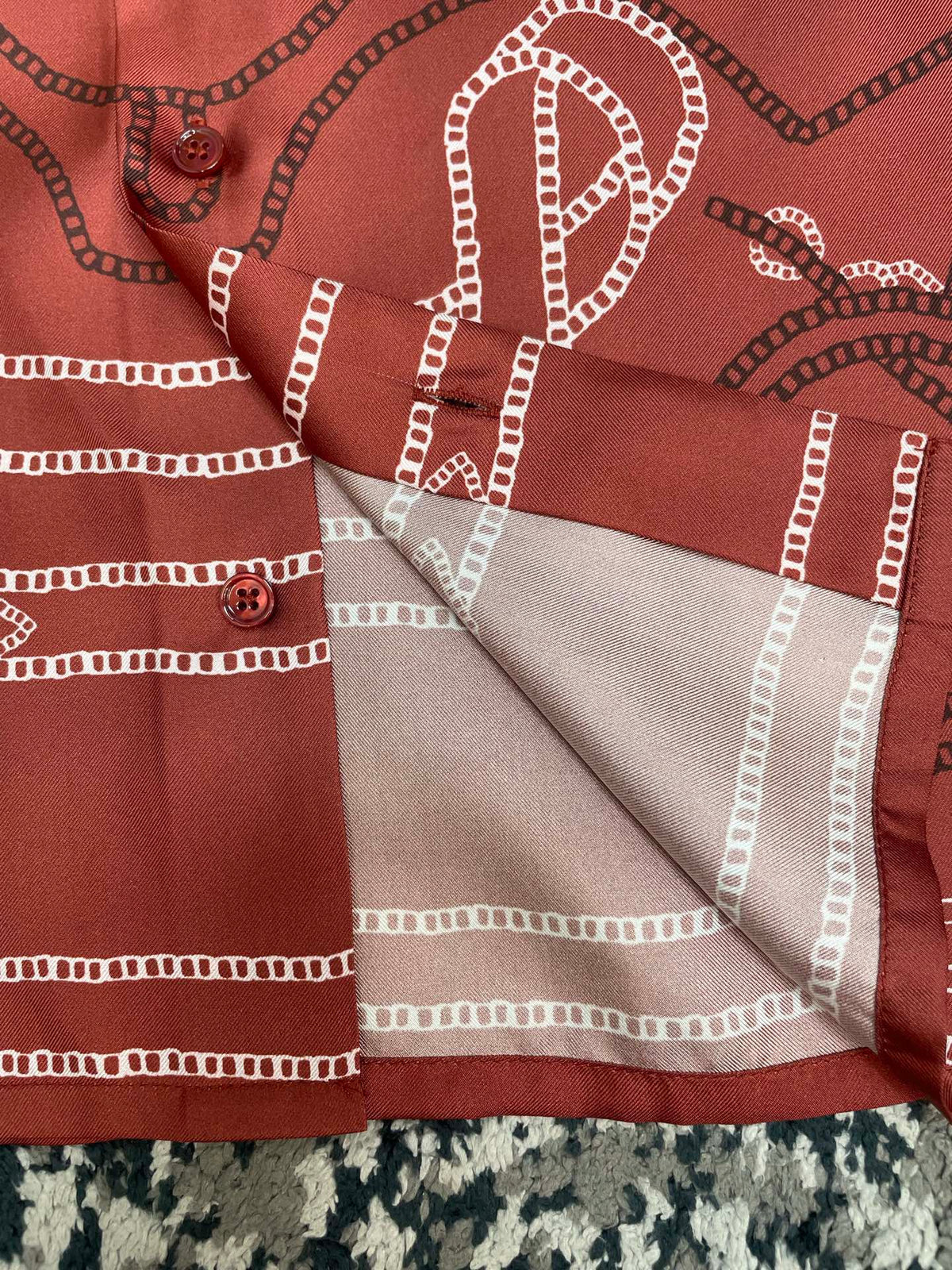 Hermes Long Sleeve Silk Shirt