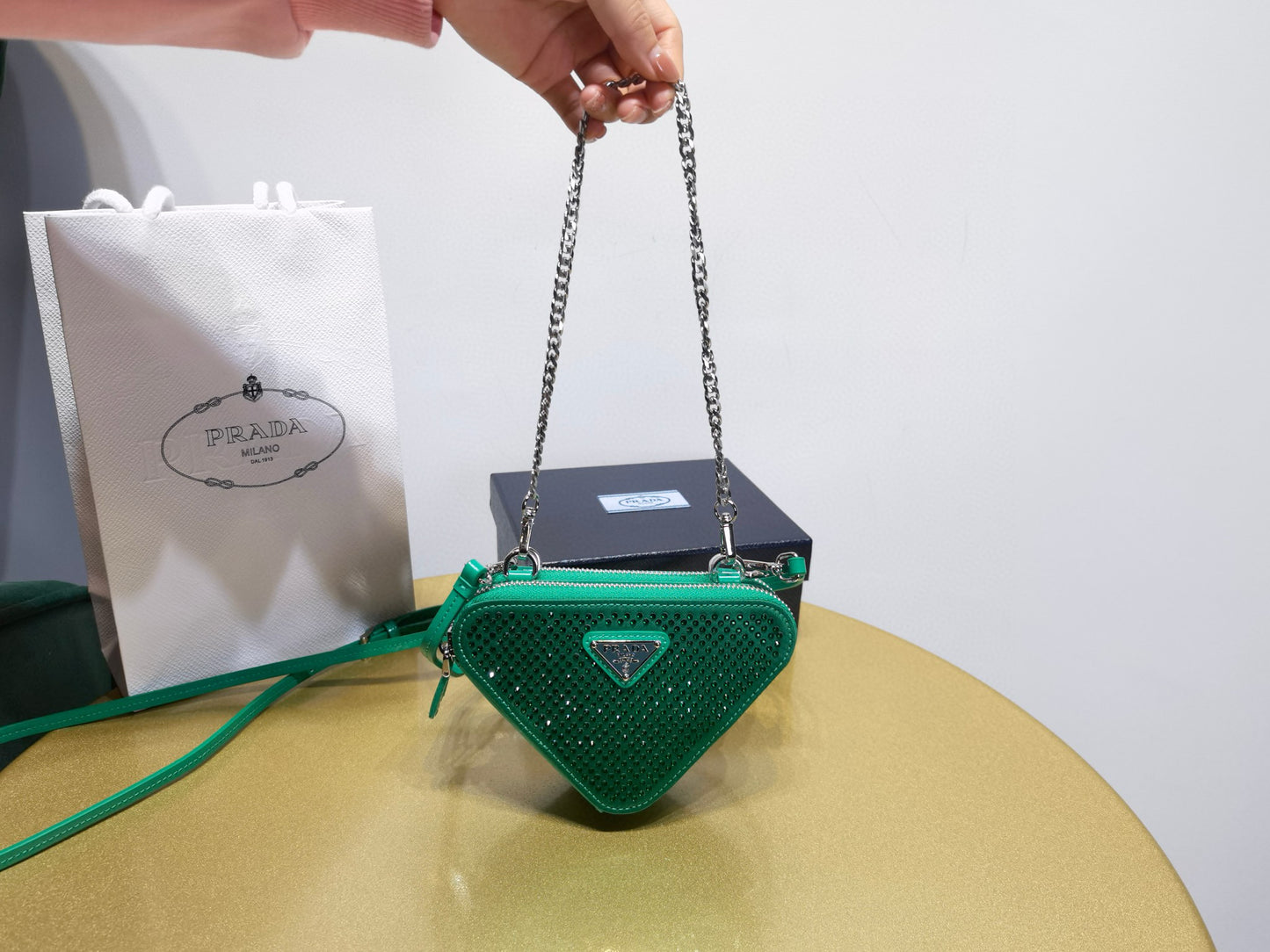 Prada Triangle Crystal Bag