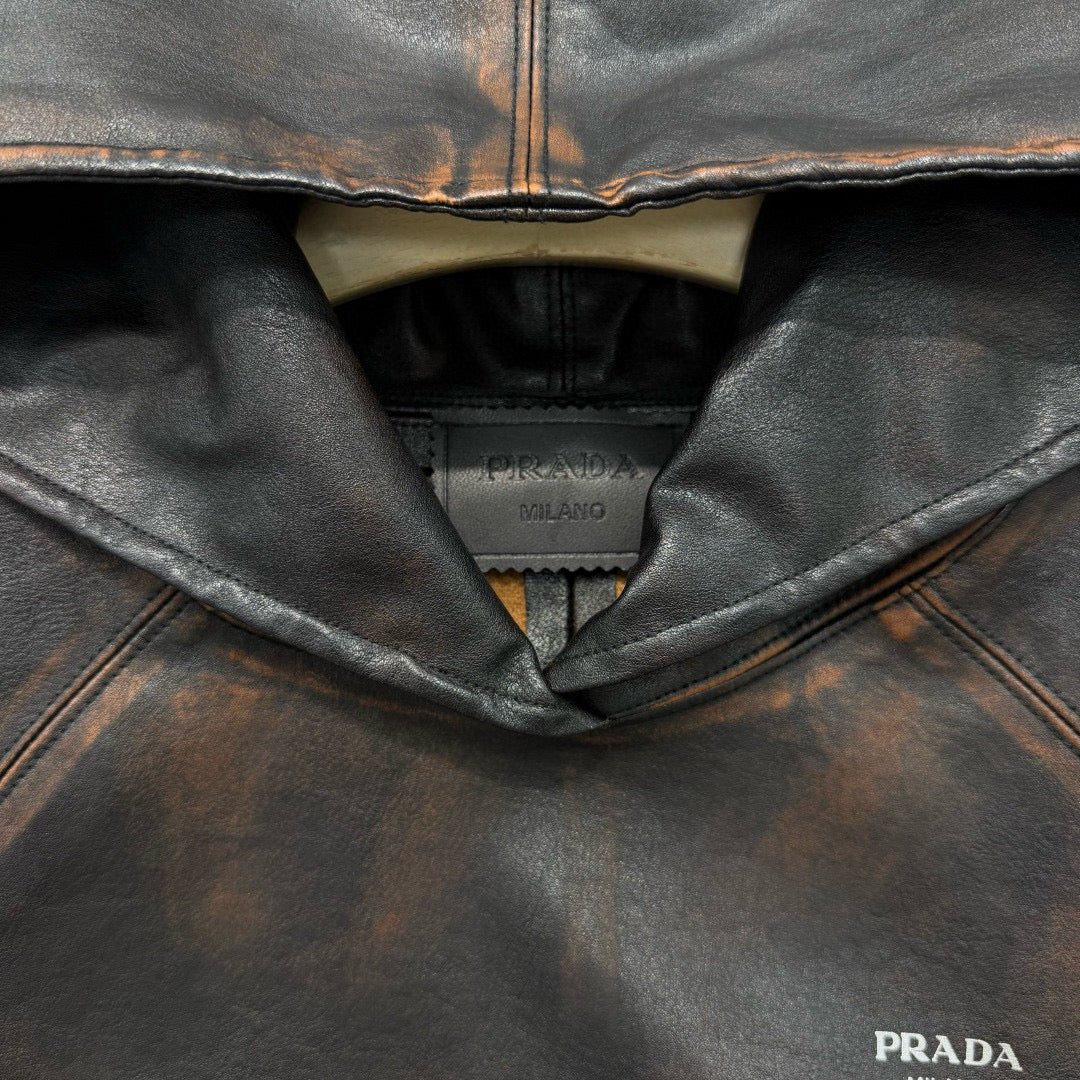 Prada Leather Hoodie