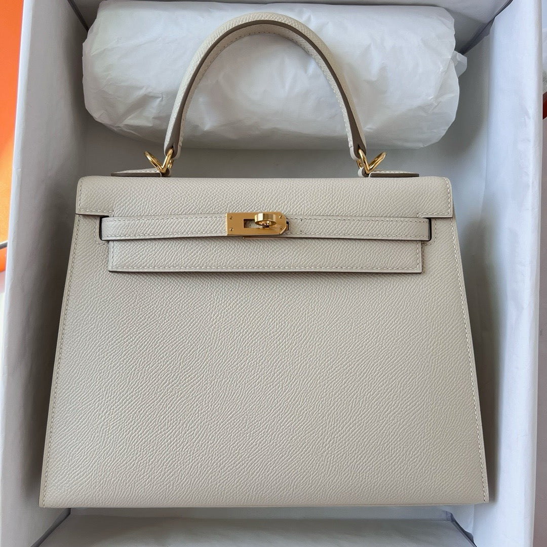 Hermes Kelly, 25cm, CK 10, Epsom