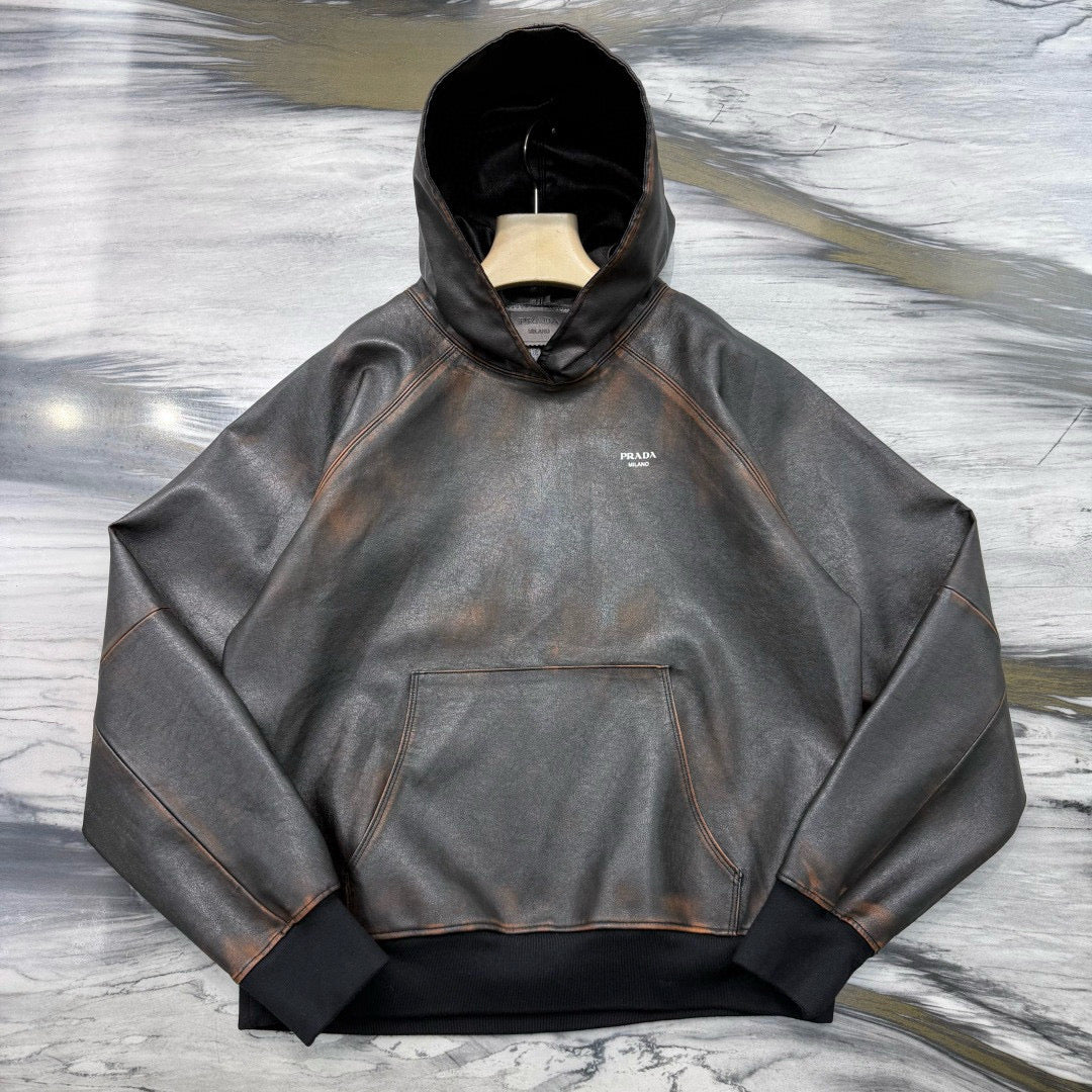 Prada Leather Hoodie