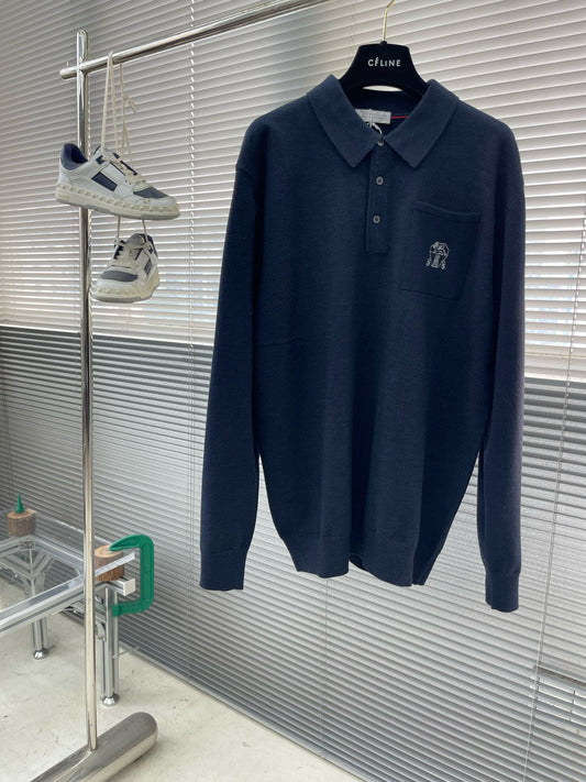 Brunello Cucinelli Long Sleeve Polo
