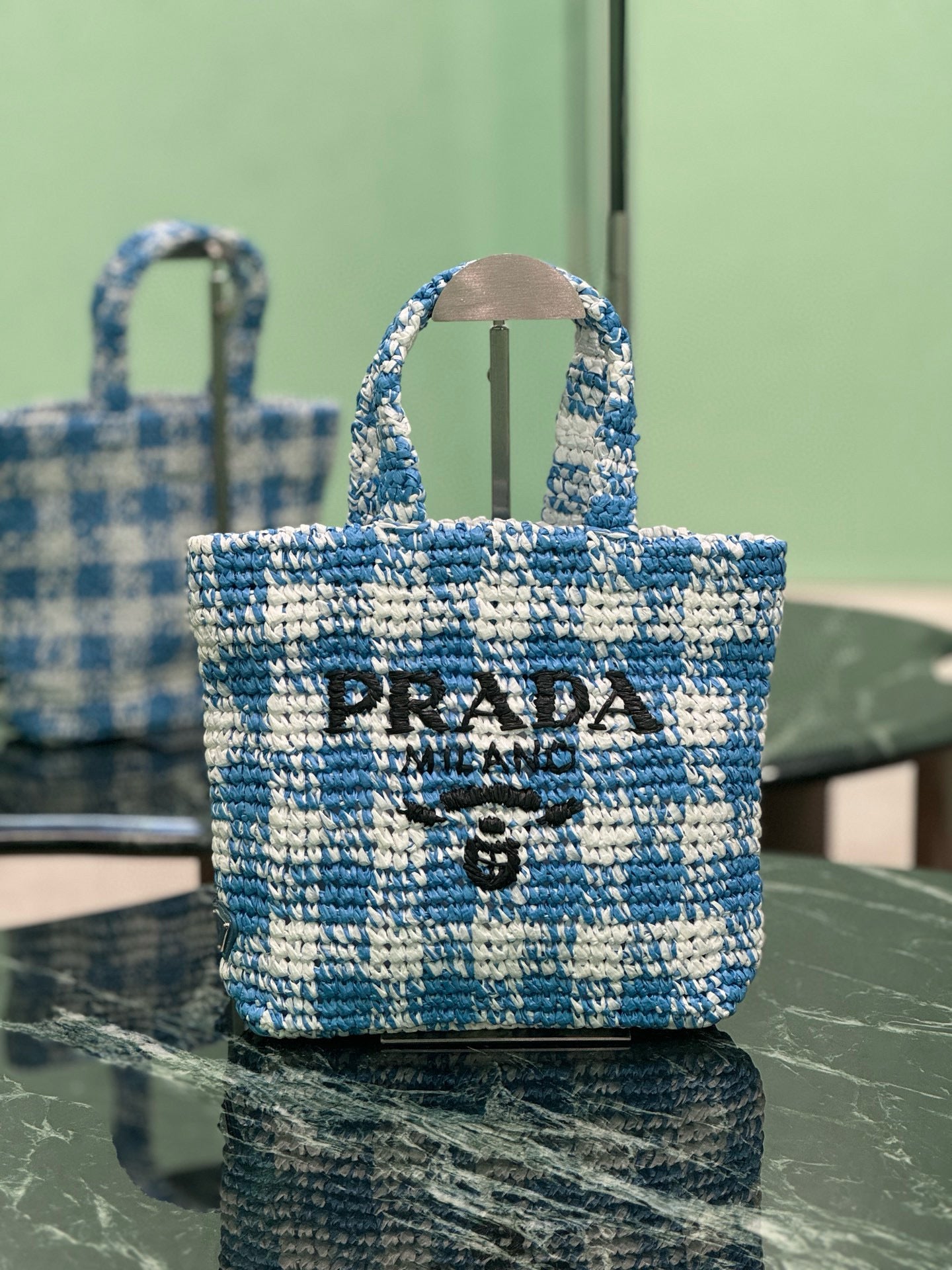 Prada Raffia Tote Bag