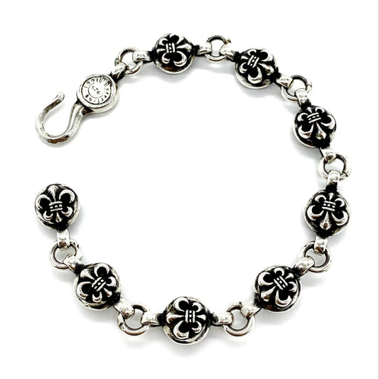 Pulsera Corazones Cromada