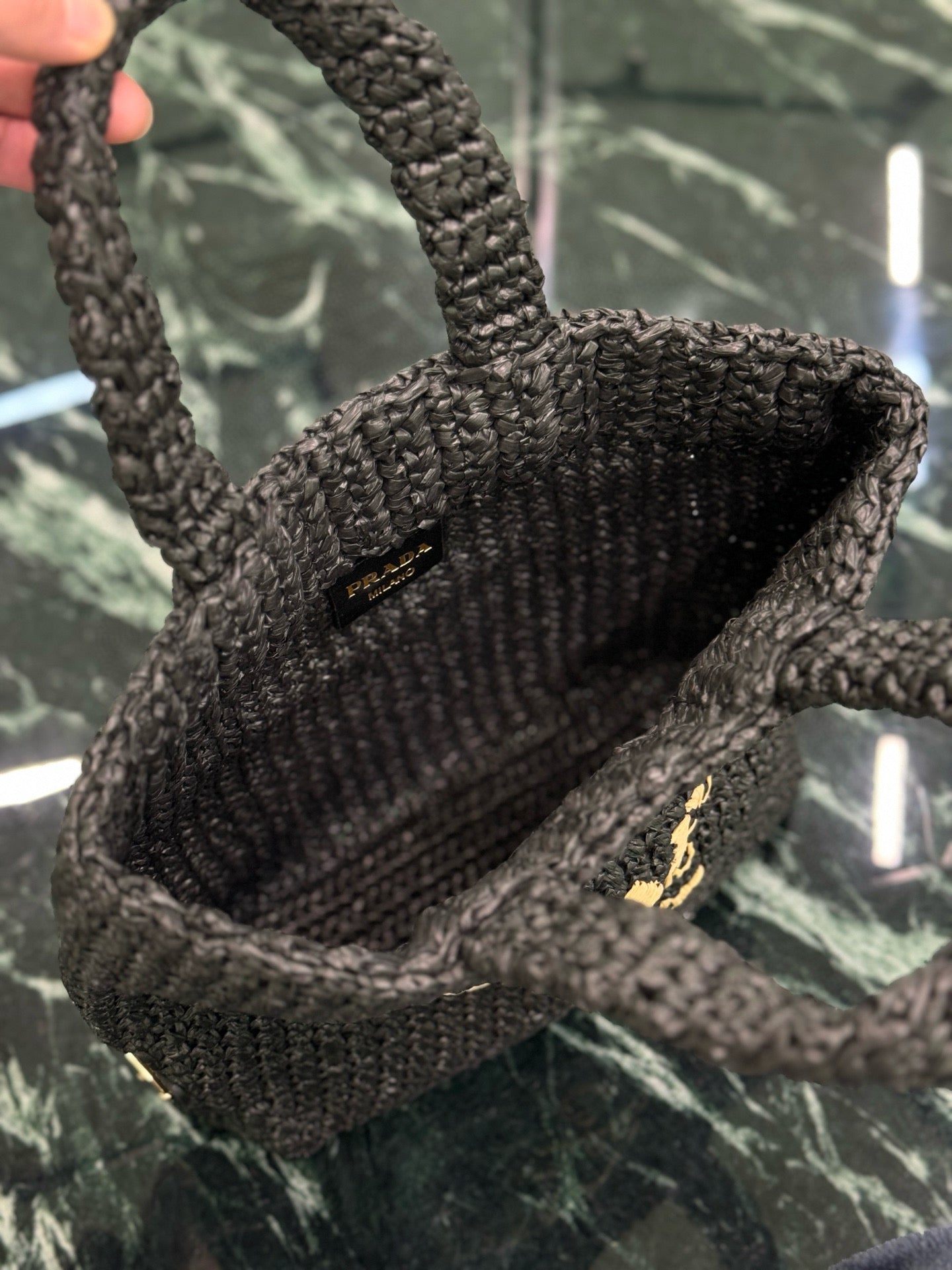 Prada Raffia Tote Bag