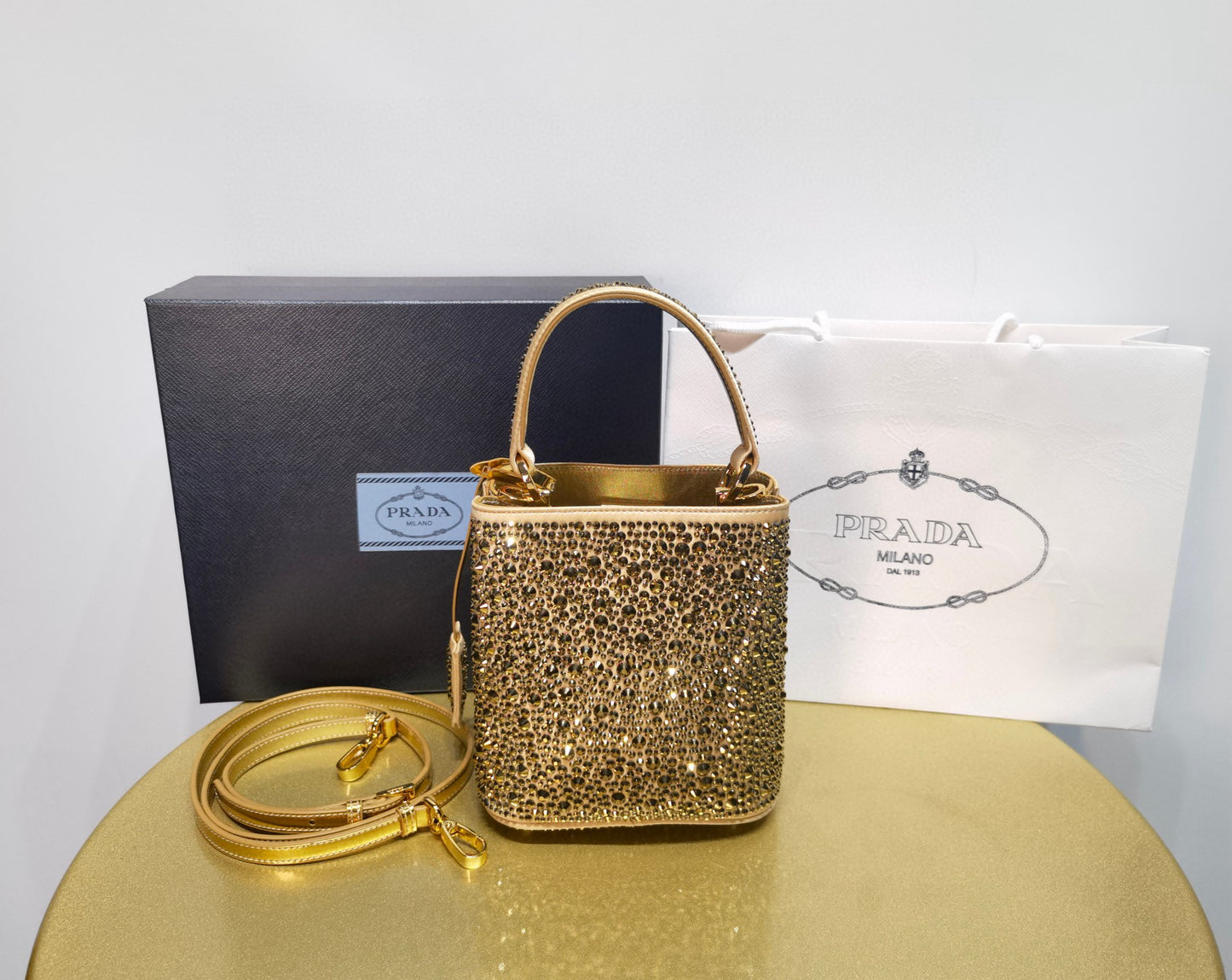 Prada Crystal Bucket Bag