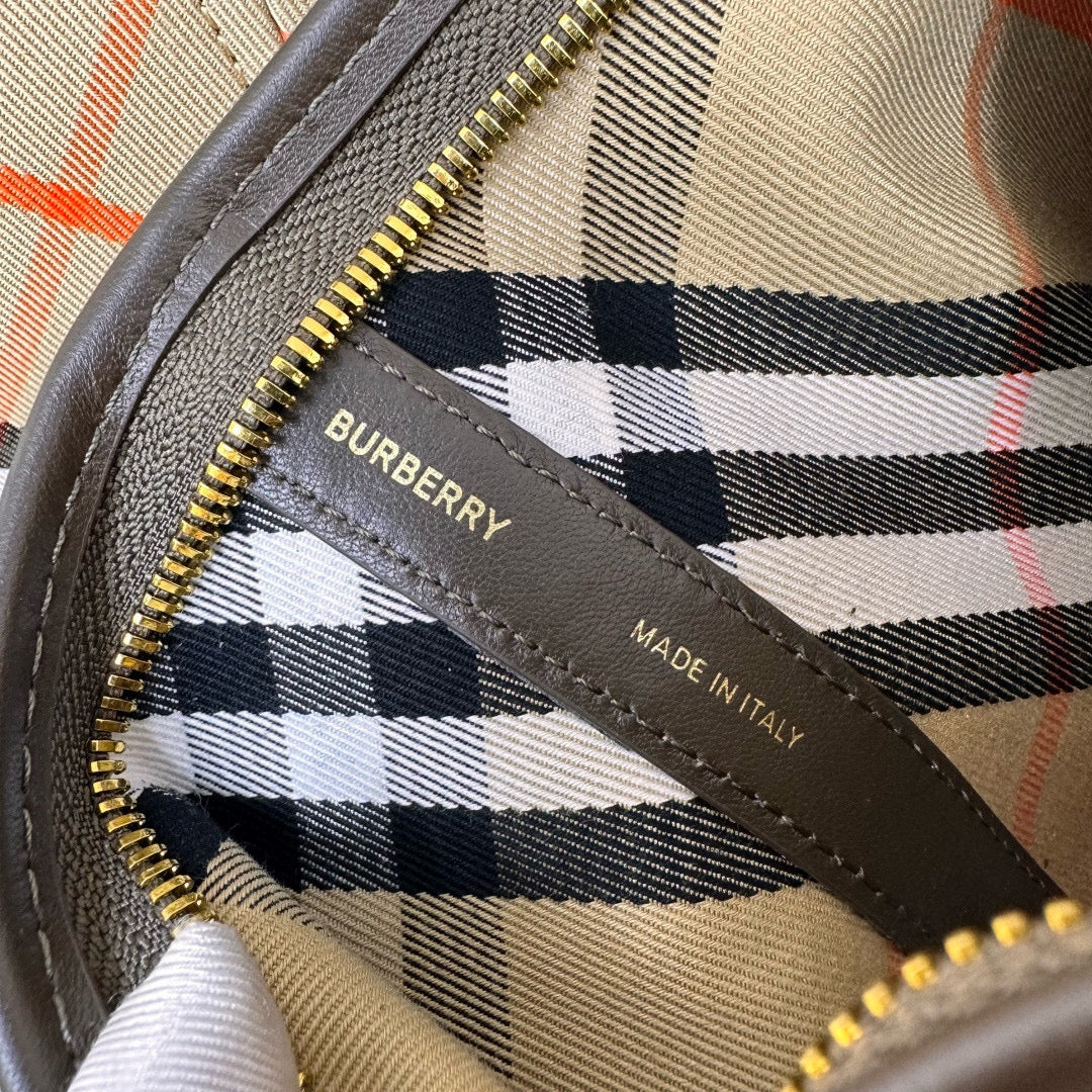 Burberry Check Cotton Small Tote Bag