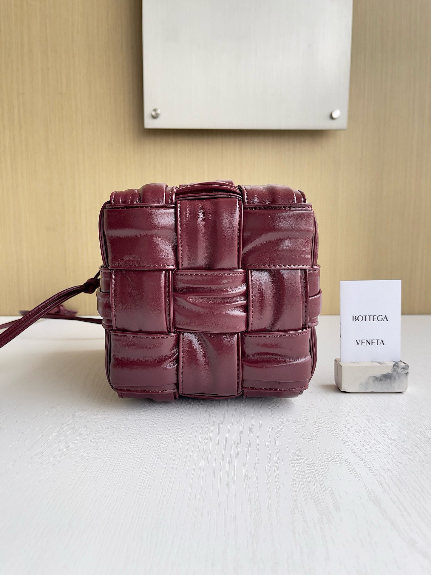 BV Mini Cassette Drawstring Bucket Bag