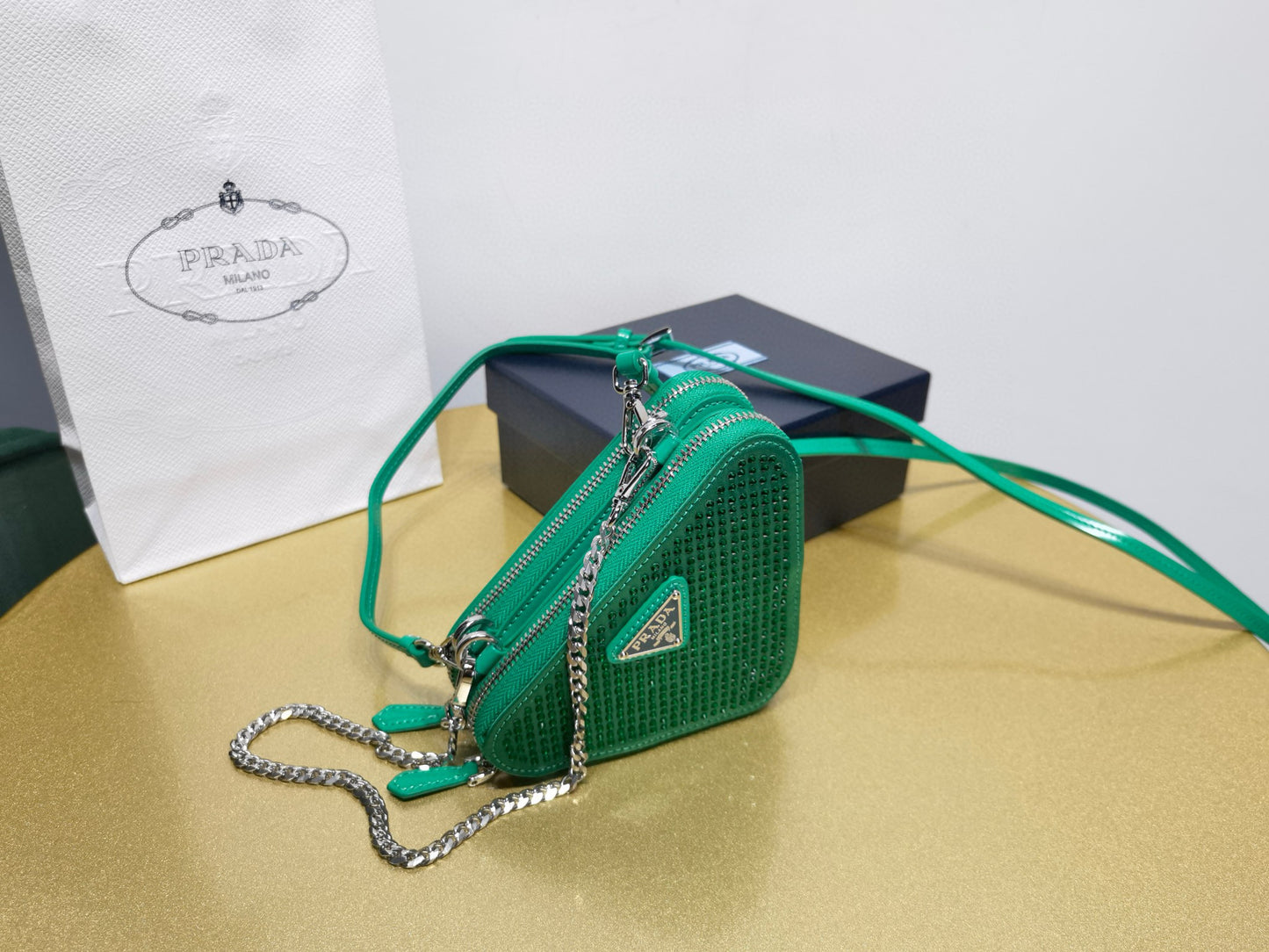 Prada Triangle Crystal Bag