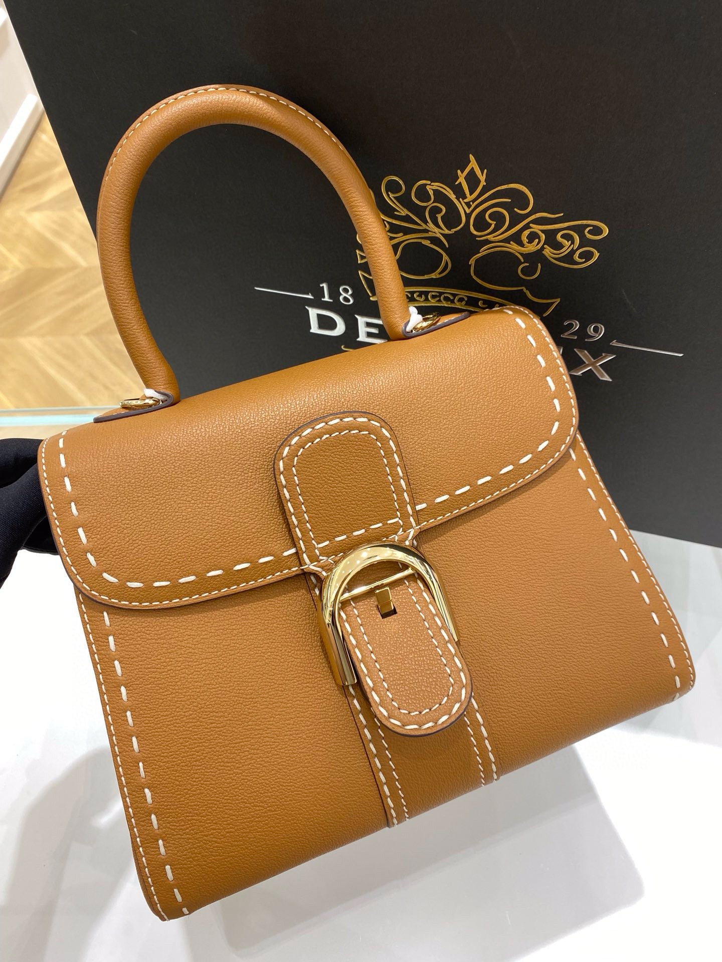 Delvaux Brillant MM Surpique Handbag