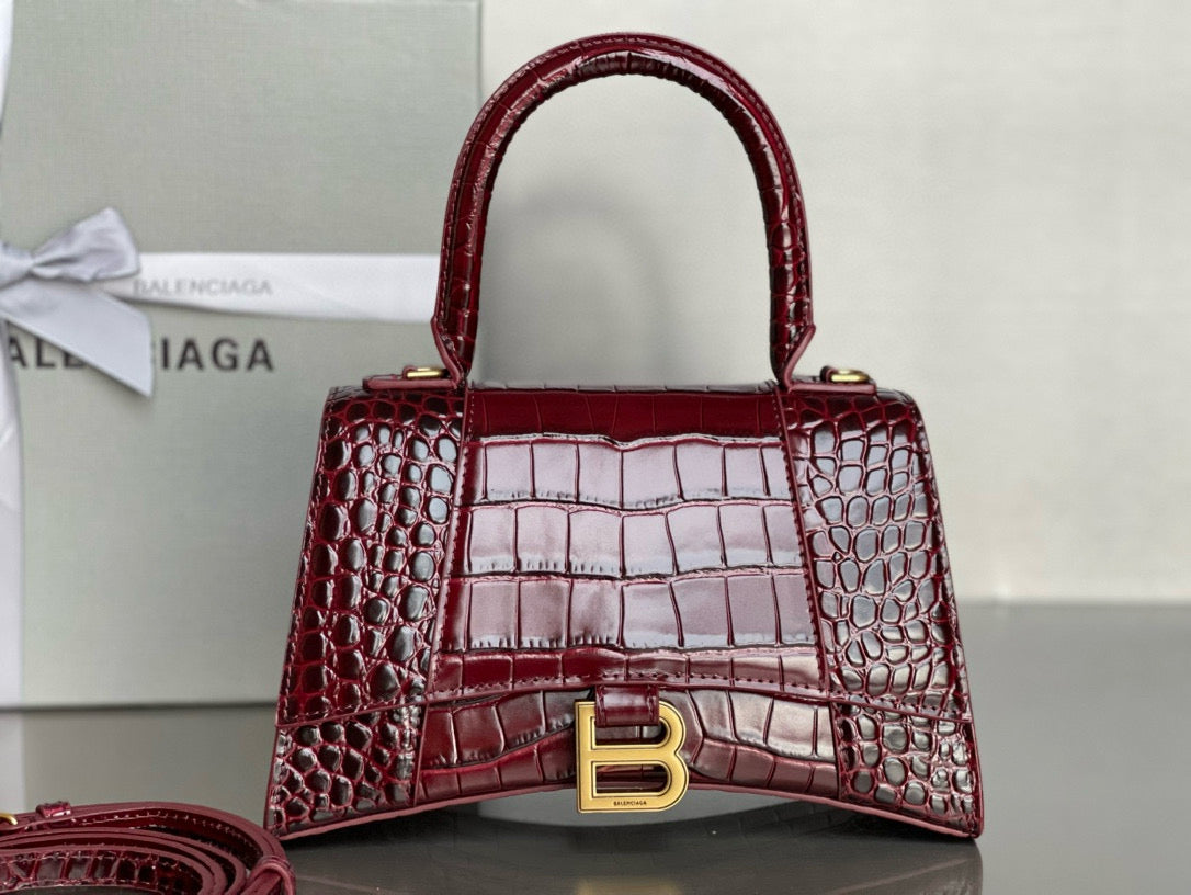 BLCG Hourglass Crocodile Top-handle Handbag
(23x10x24cm)