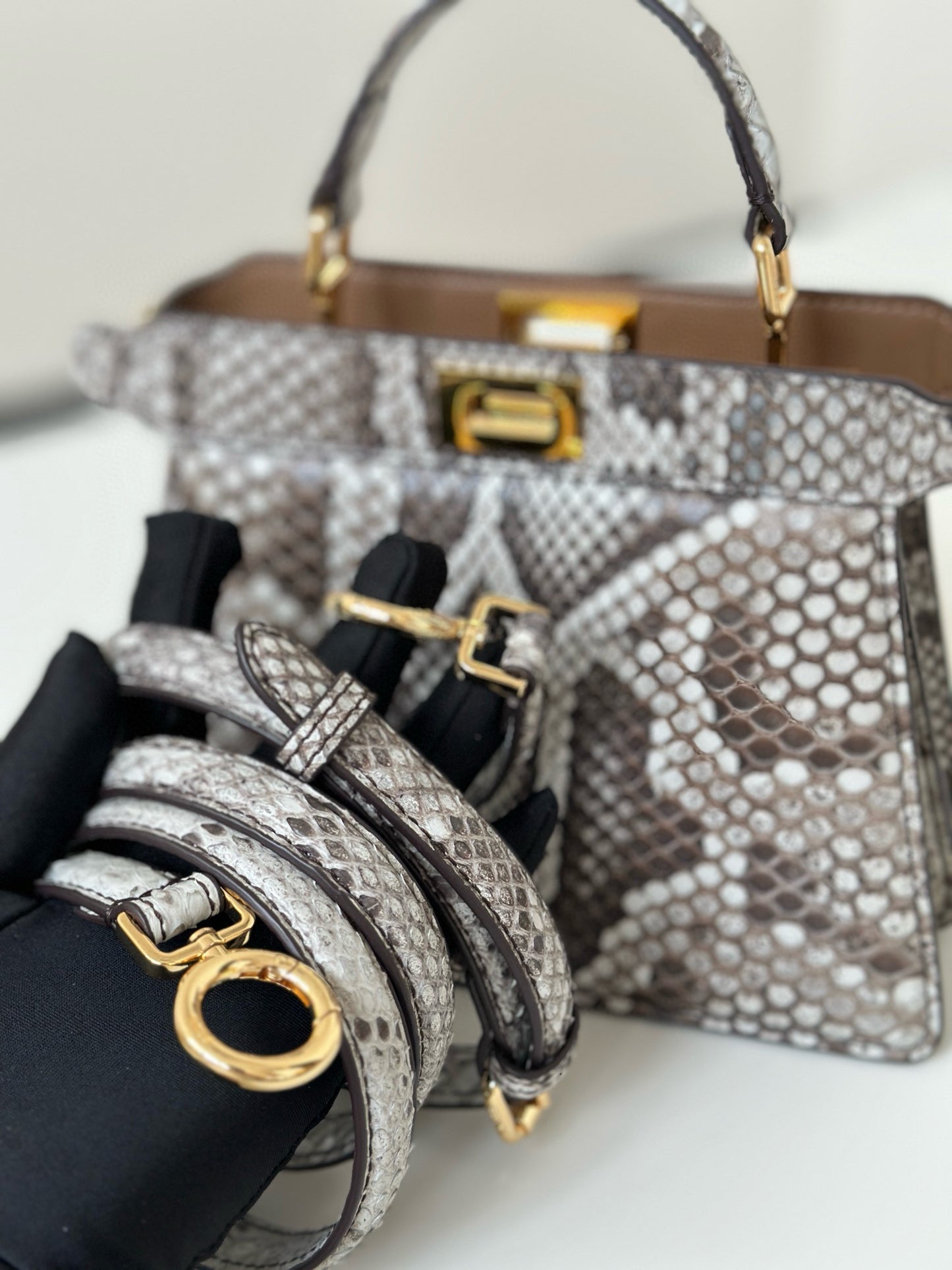 Fendi Peekaboo Bag (Python leather)