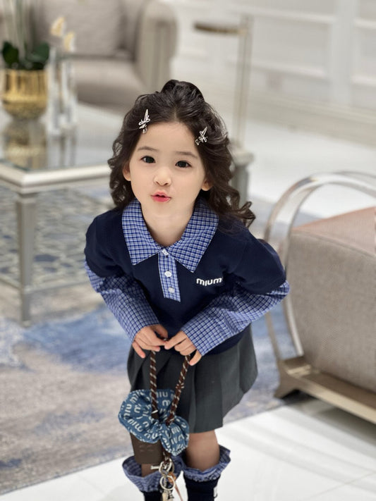 MiuMiu Long Sleeve Polo/Skirt Set