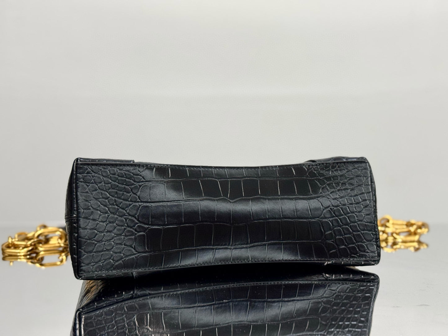 BLCG Downtown Chain-Handle Crocodile Shoulder Bag