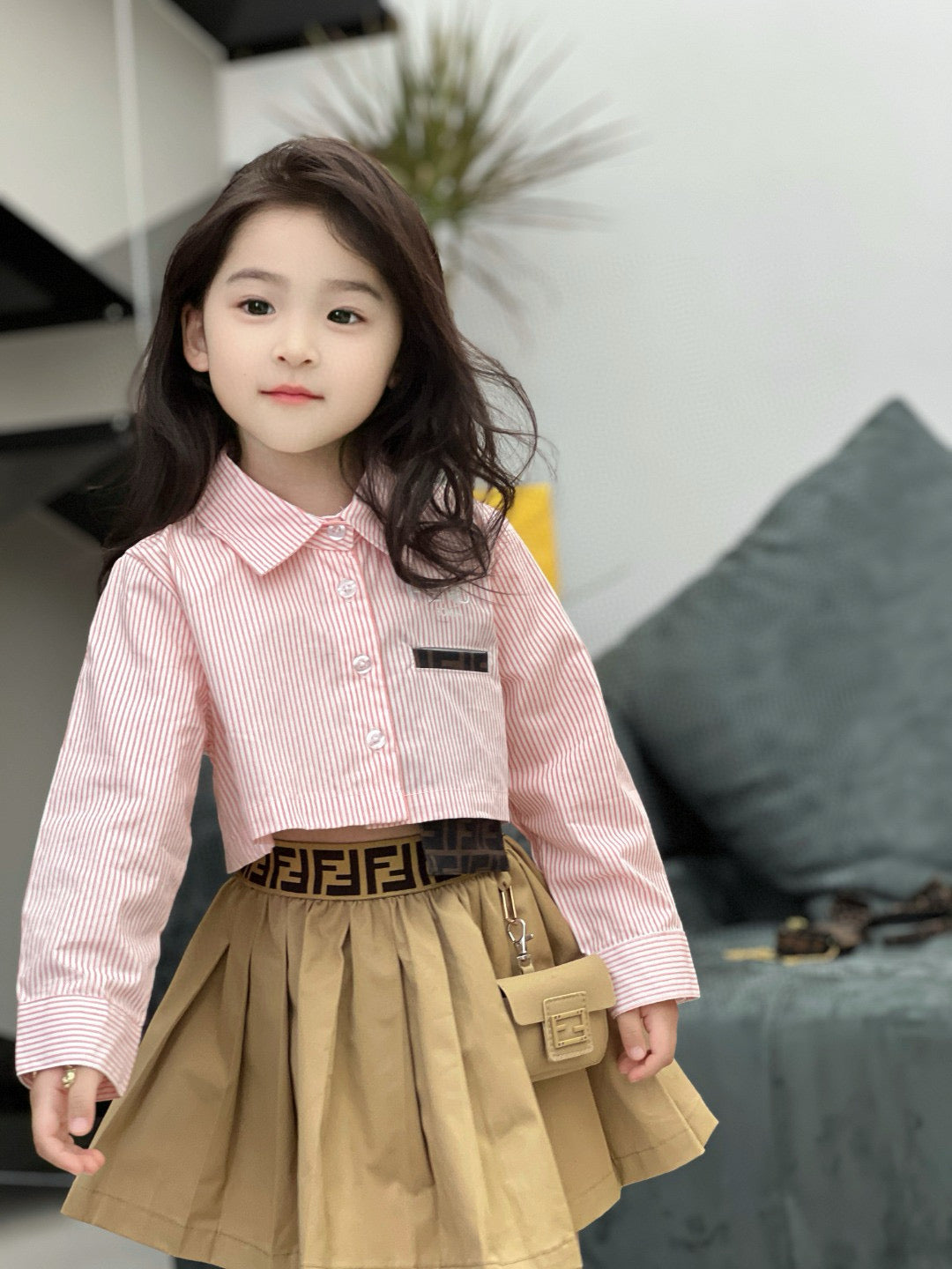 Fendi Long Sleeve Polo