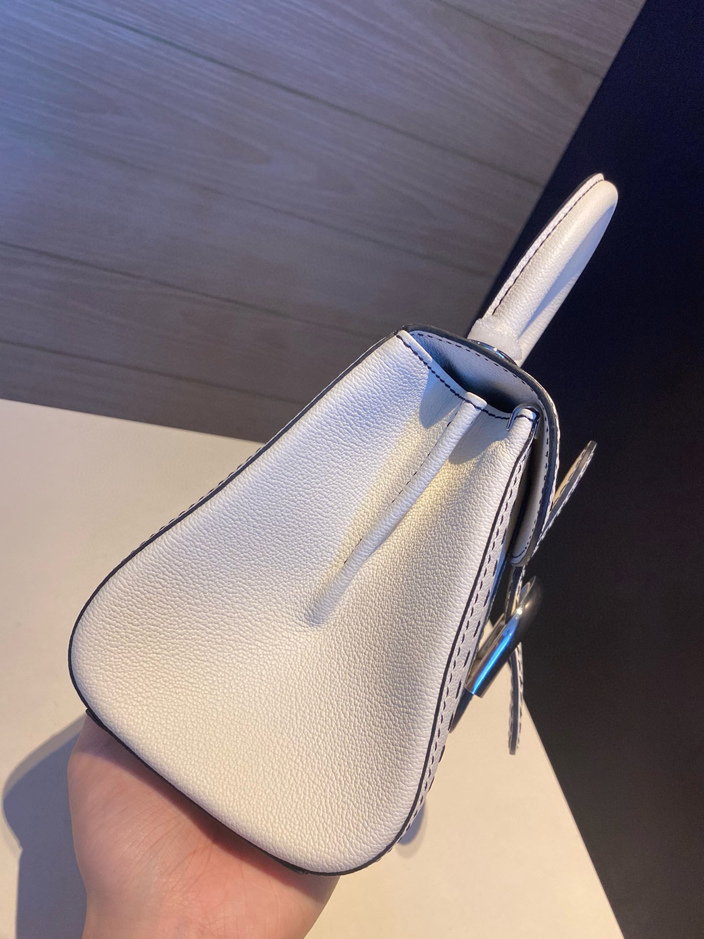 Delvaux Brillant Mini Surpiqué Rodeo Handbag