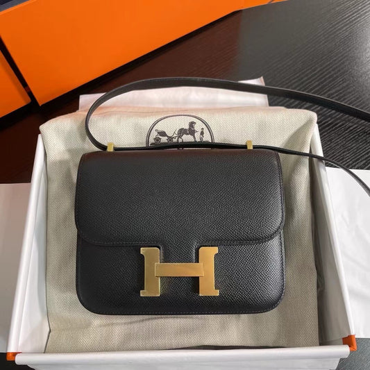 Hermes Constance 19cm, CK 89, Epsom