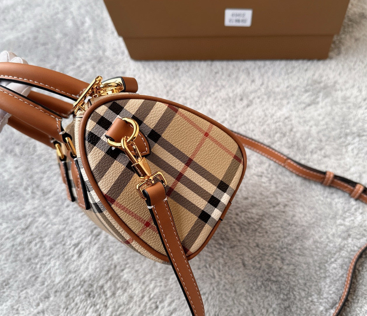 Burberry Check Bowling Mini Bag