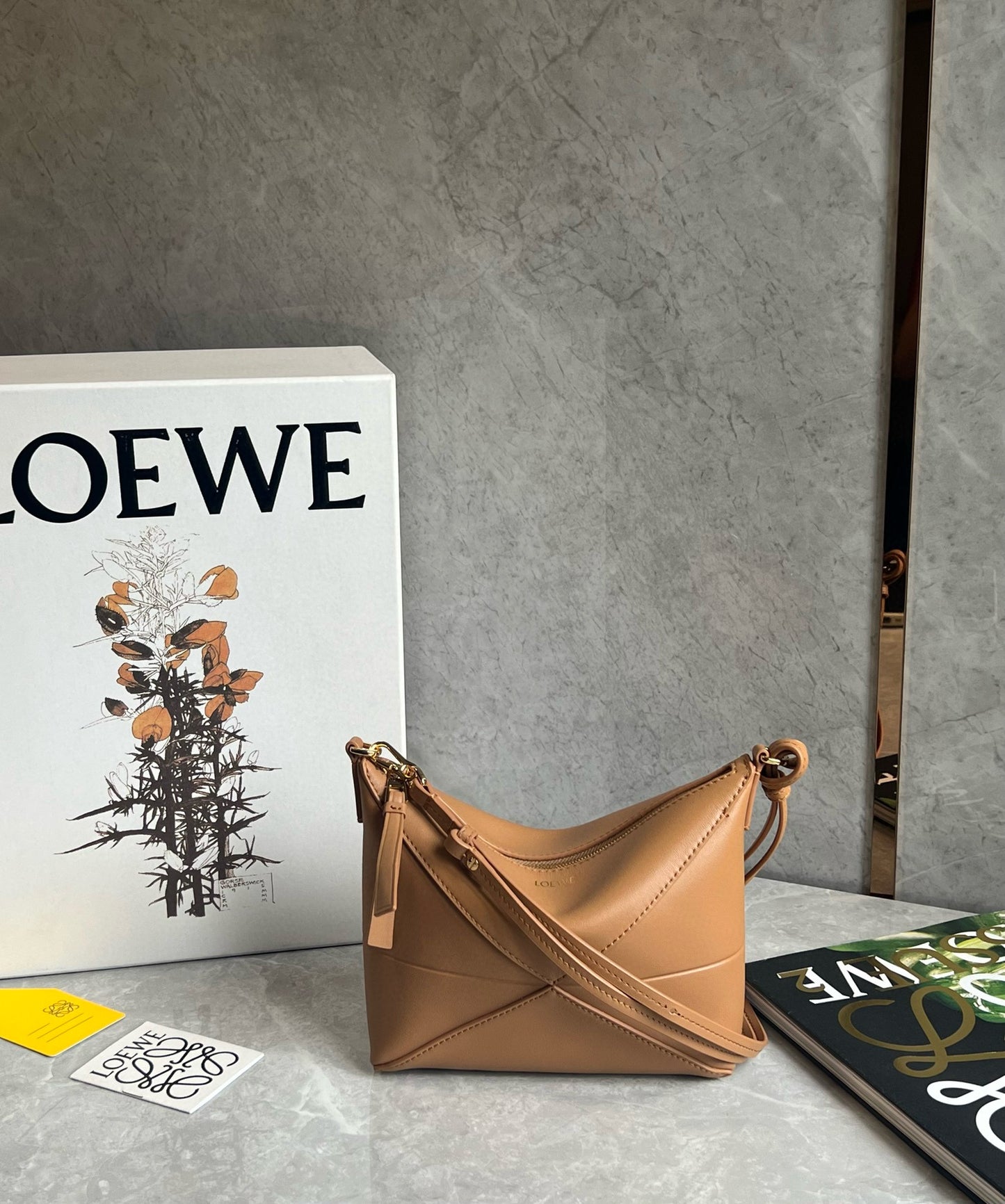 Loewe Puzzle Fold Pouch Mahjong Bag(23x6.5x15.5cm)