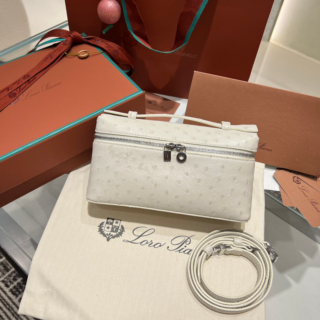 LP Extra Pocket L19 Ostrich Leather Bag