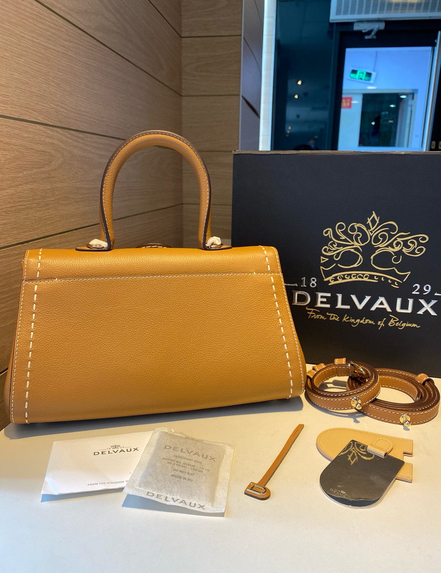 Delvaux Brillant PM Surpique Handbag