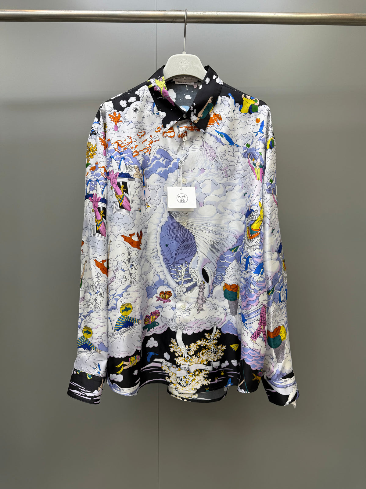 Hermes Long Sleeve Silk Shirt