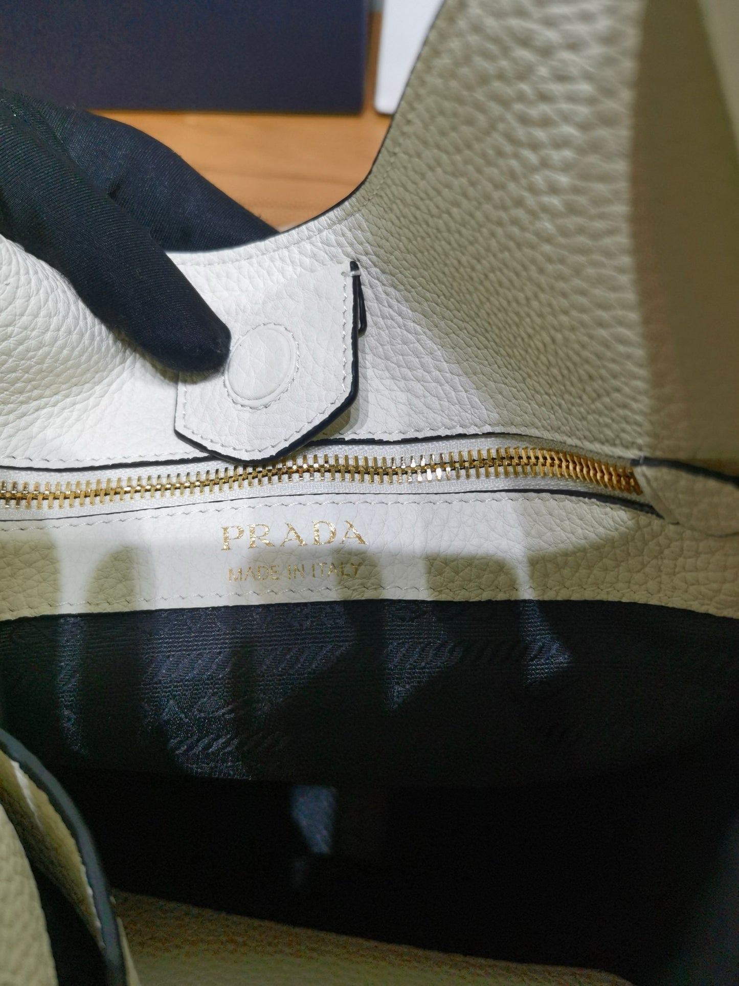 PD Medium Leather Shoulder Bag 30x28x12cm